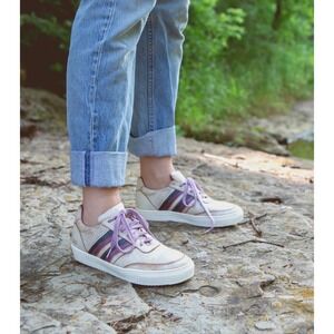 BED|STU Workshop Leather Sneakers Women's 10 Distressed Tan Multicolor Stripe‎